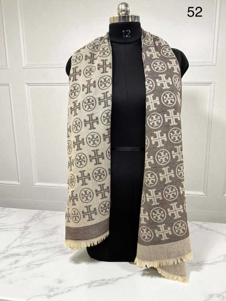 Tory Burch Designer Beige Woollen Stole