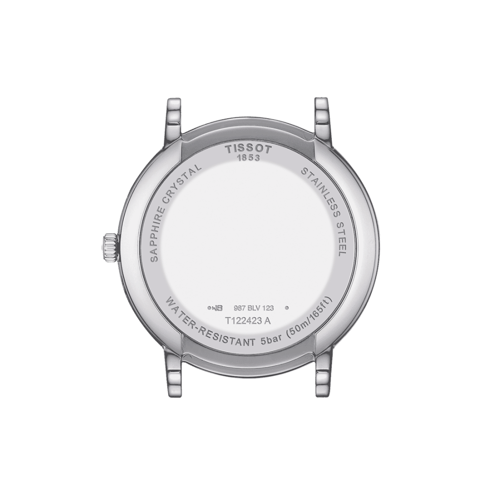 Tissot Carson Stainless Steel Strap White Dial Premium Moonphase Watch T122.423.11.033.00-1