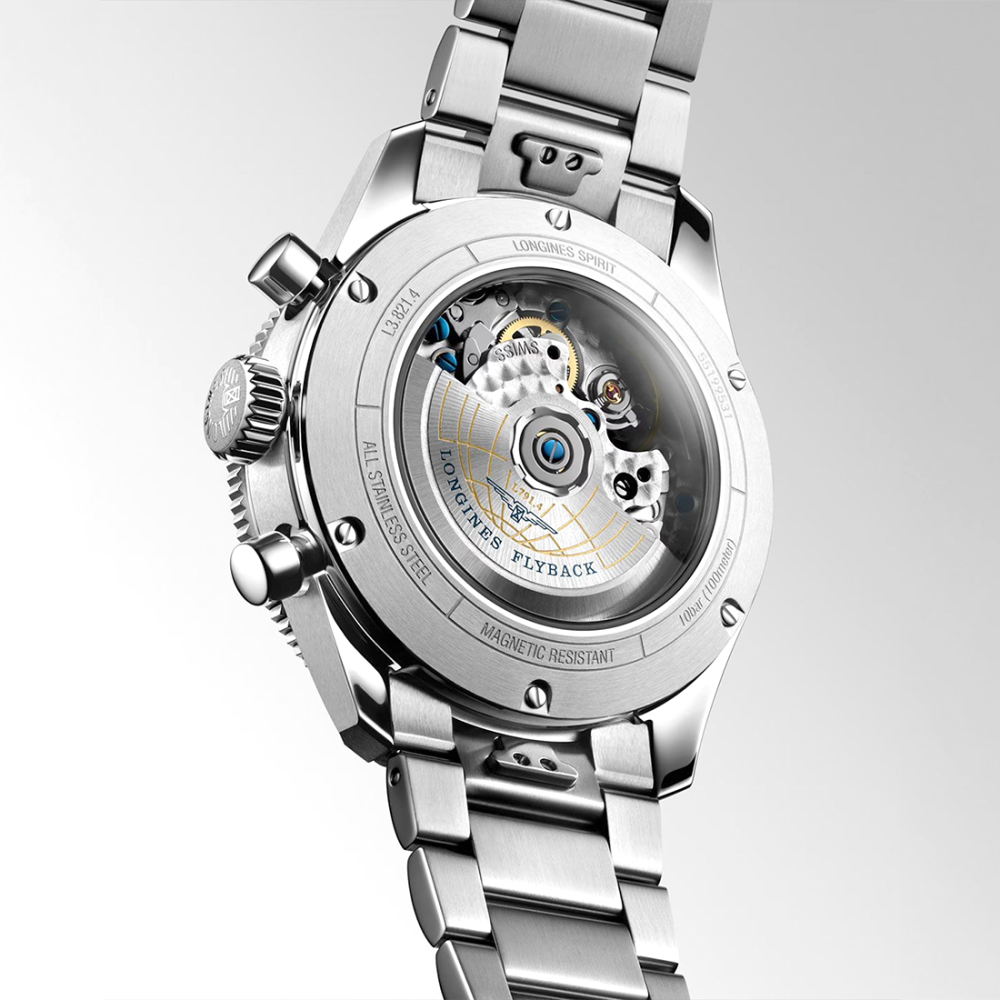 Longines Spirit Flyback Chronograph 42 mm, Black Dial Automatic Watch, L3.821.4.53.6-3