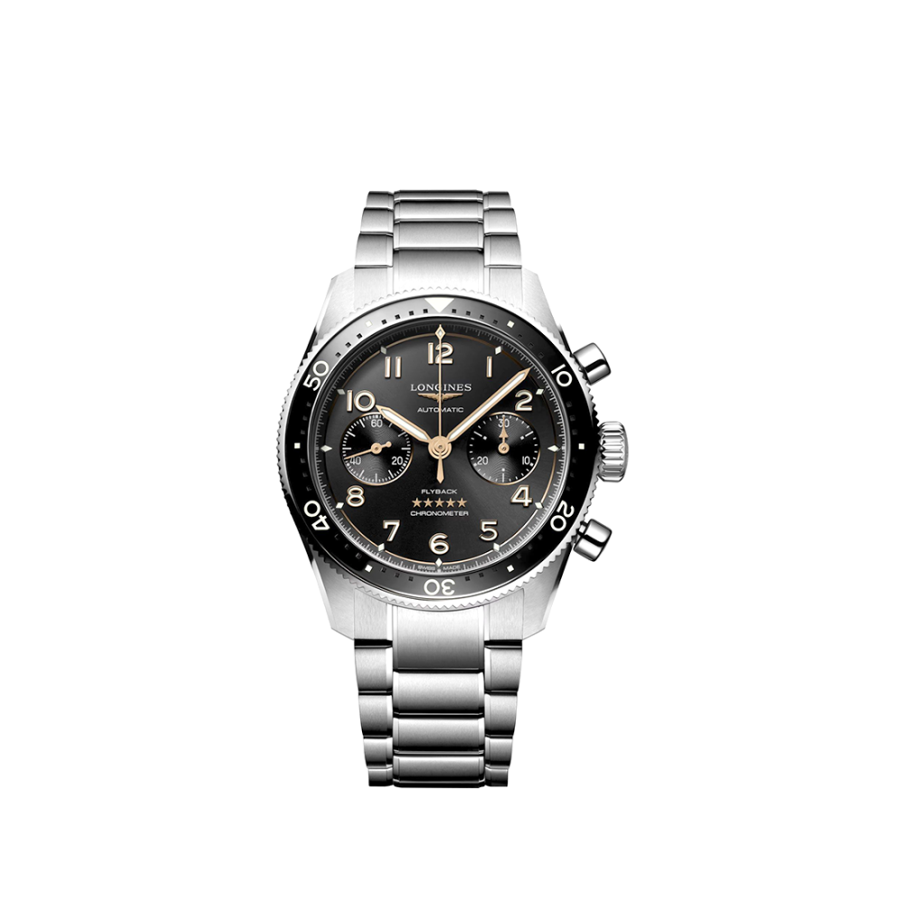 Longines Spirit Flyback Chronograph 42 mm, Black Dial Automatic Watch, L3.821.4.53.6