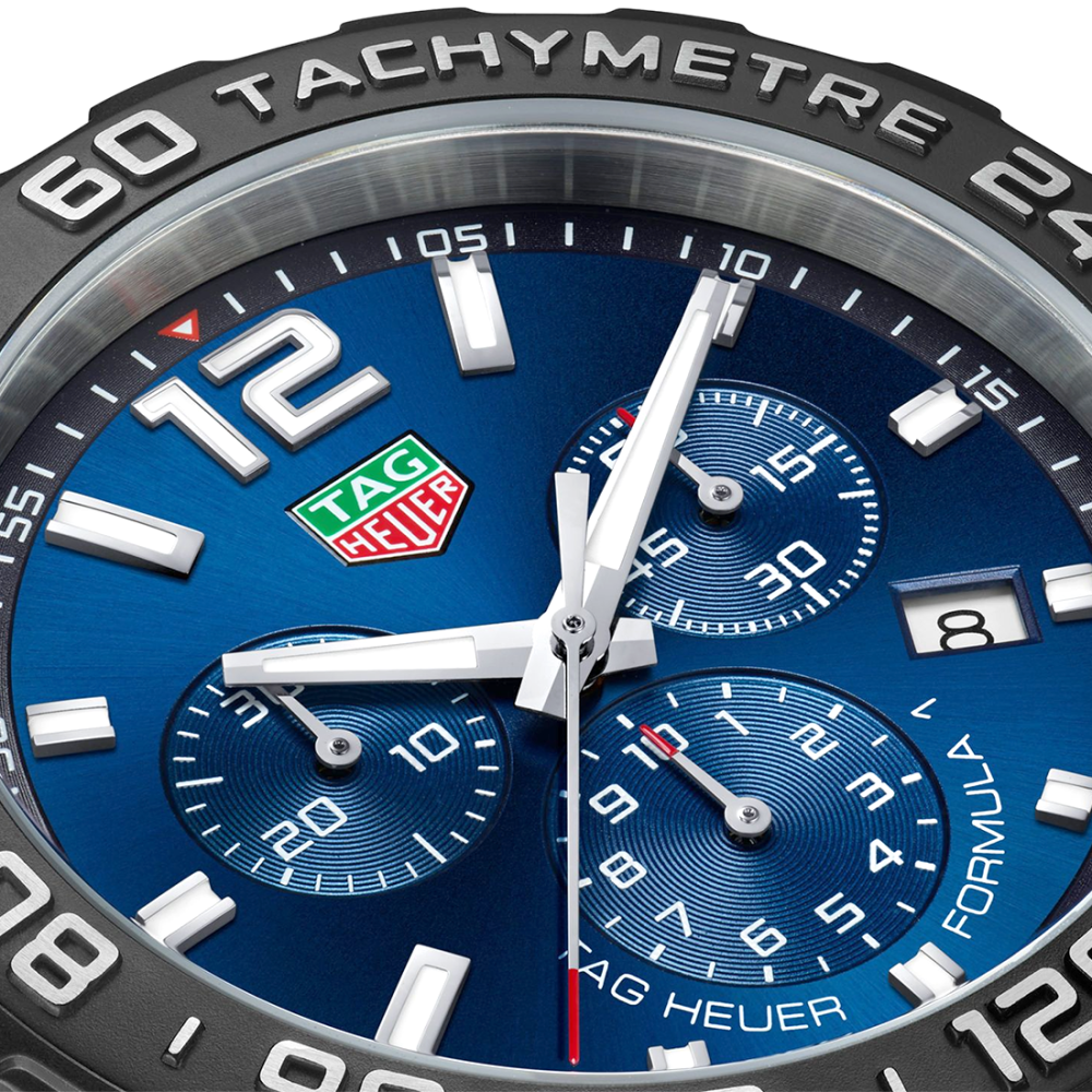TAG Heuer Formula 1 Chronograph Blue Dial, Blue Rubber Strap Watch CAZ101AV.FT8077-2