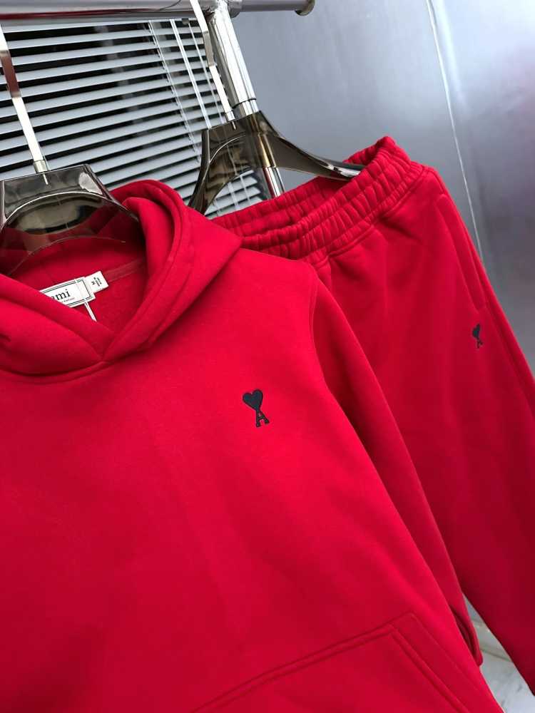 Ami Red Premium Quality high End Authentic Track Suit-2
