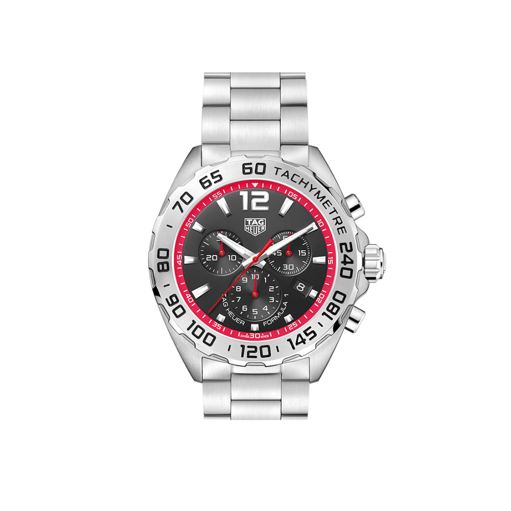 TAG Heuer Men's Formula 1 Quartz, 43 mm, Steel Srap Chrono Watch CAZ101Y.BA0842