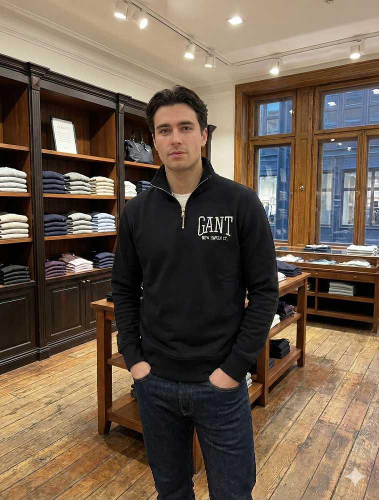 Gant Black Premium Quality Sherpa Sweatshirt