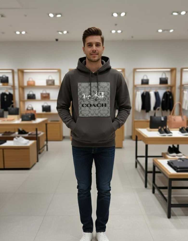 Coach Dark Grey Premium Quality Hoodie