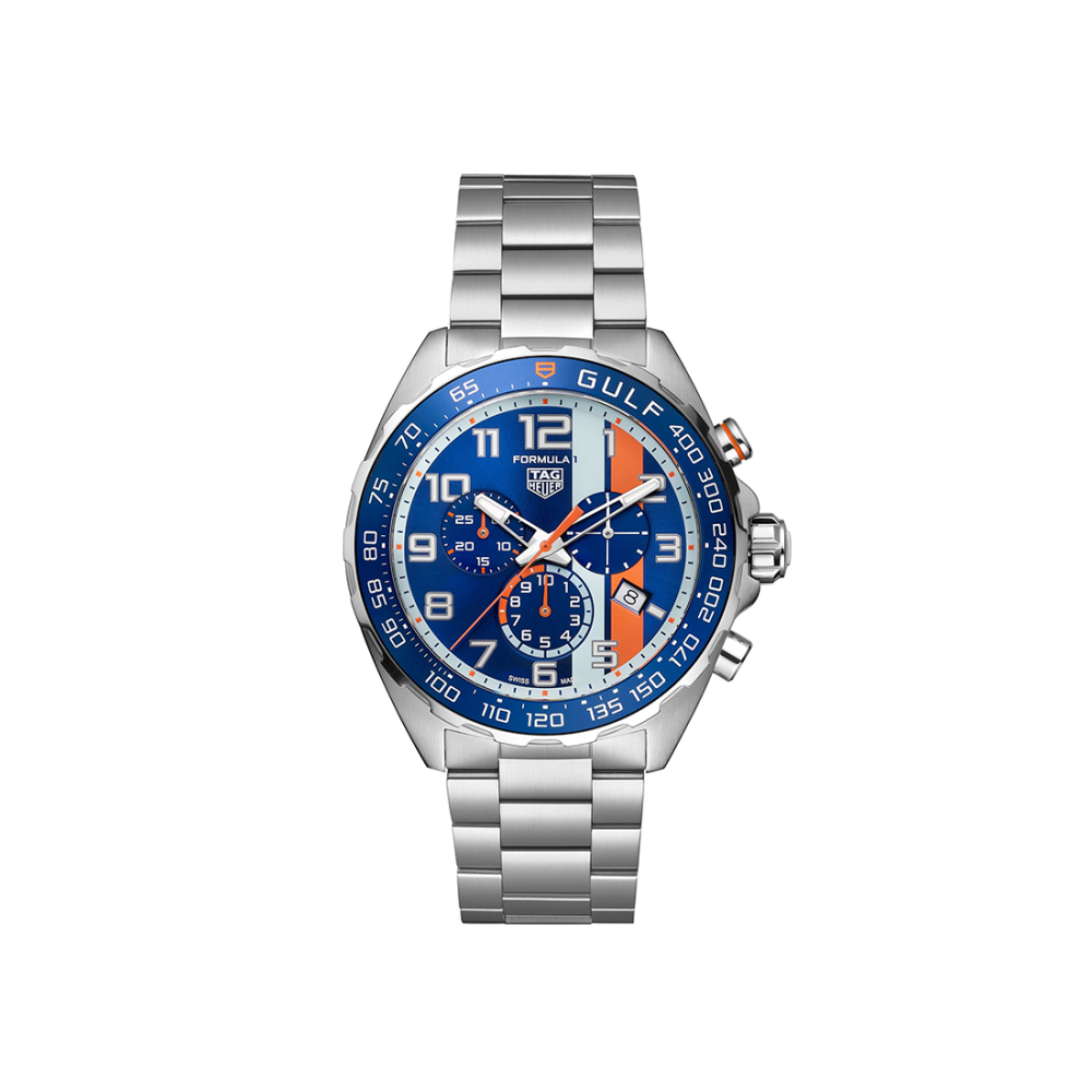 TAG Heuer Formula 1 Chronograph X Gulf 43 mm, Quartz Watch, CAZ101AT.BA0842