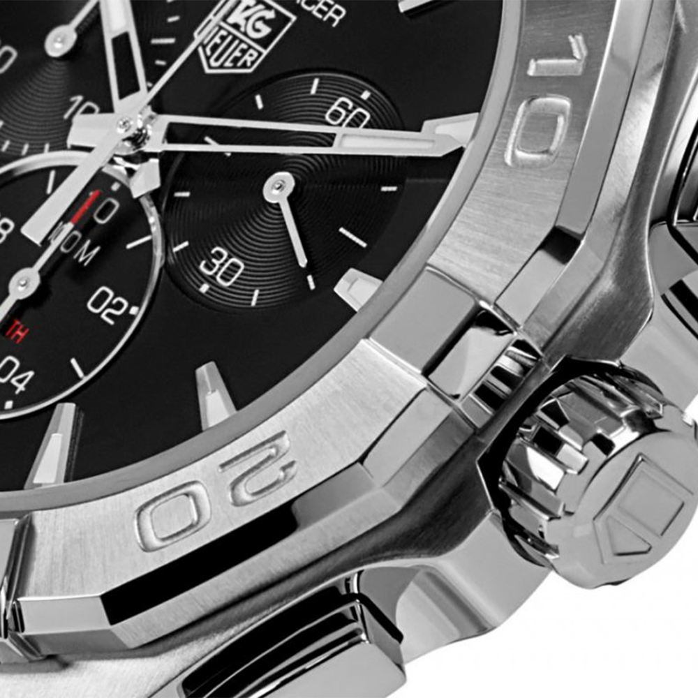 TAG Heuer  Aquaracer 43 mm, Black Dial, Quartz Chronograph Watch, CAY1110.BA0927-3