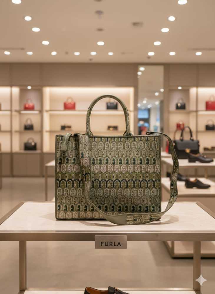 Furla Atena Green High Quality Tote Bags