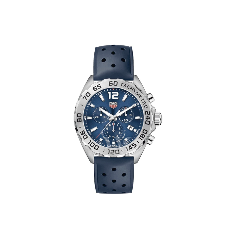 TAG Heuer Formula 1 Chronograph Blue Dial Rubber Strap Watch CAZ101K.FT8050