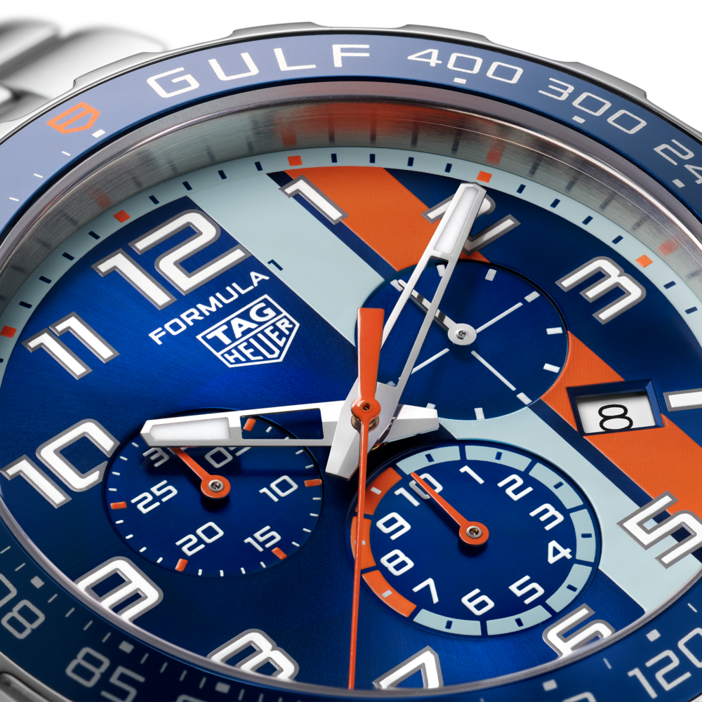 TAG Heuer Formula 1 Chronograph X Gulf Special Edition, 43 mm, Dial Blue Watch, CAZ101AT.BA0842-3