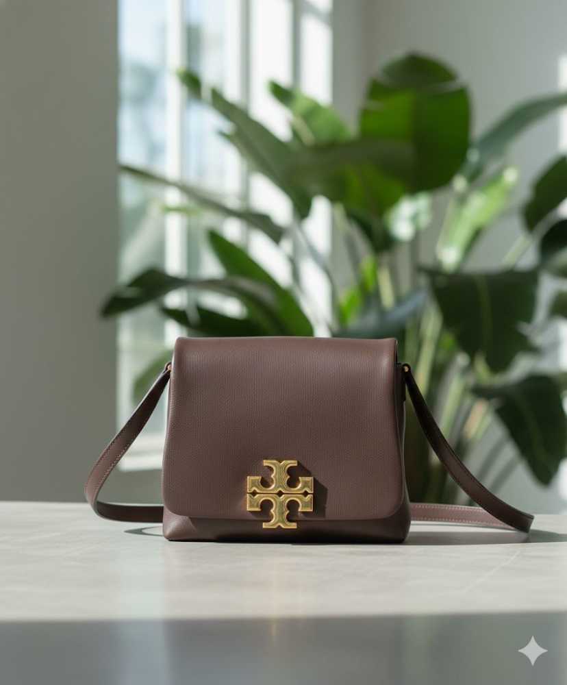 Tory Burch Charlie Dark Brown Long Belt Crossbody Bag