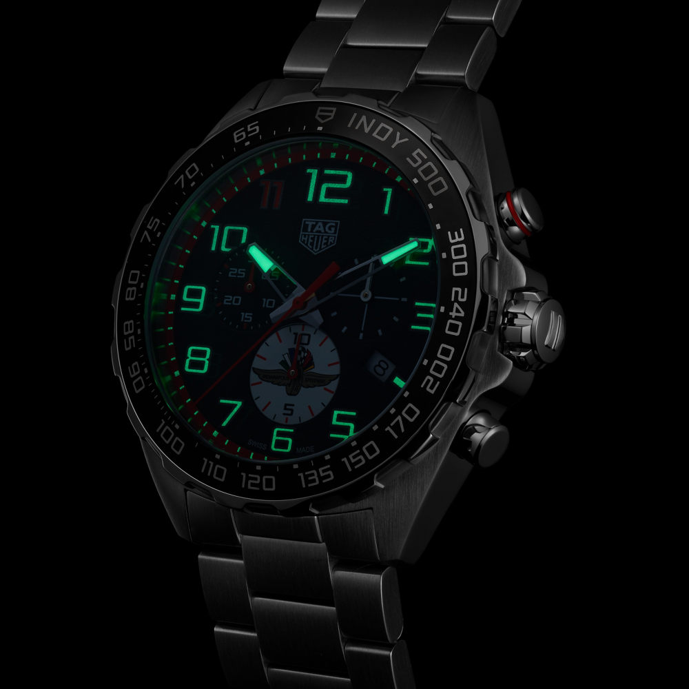TAG Heuer Formula 1 Chronograph x Indy 500 Quartz, 43 mm, Steel Strap, Black Dial, CAZ101AW.BA0842-7