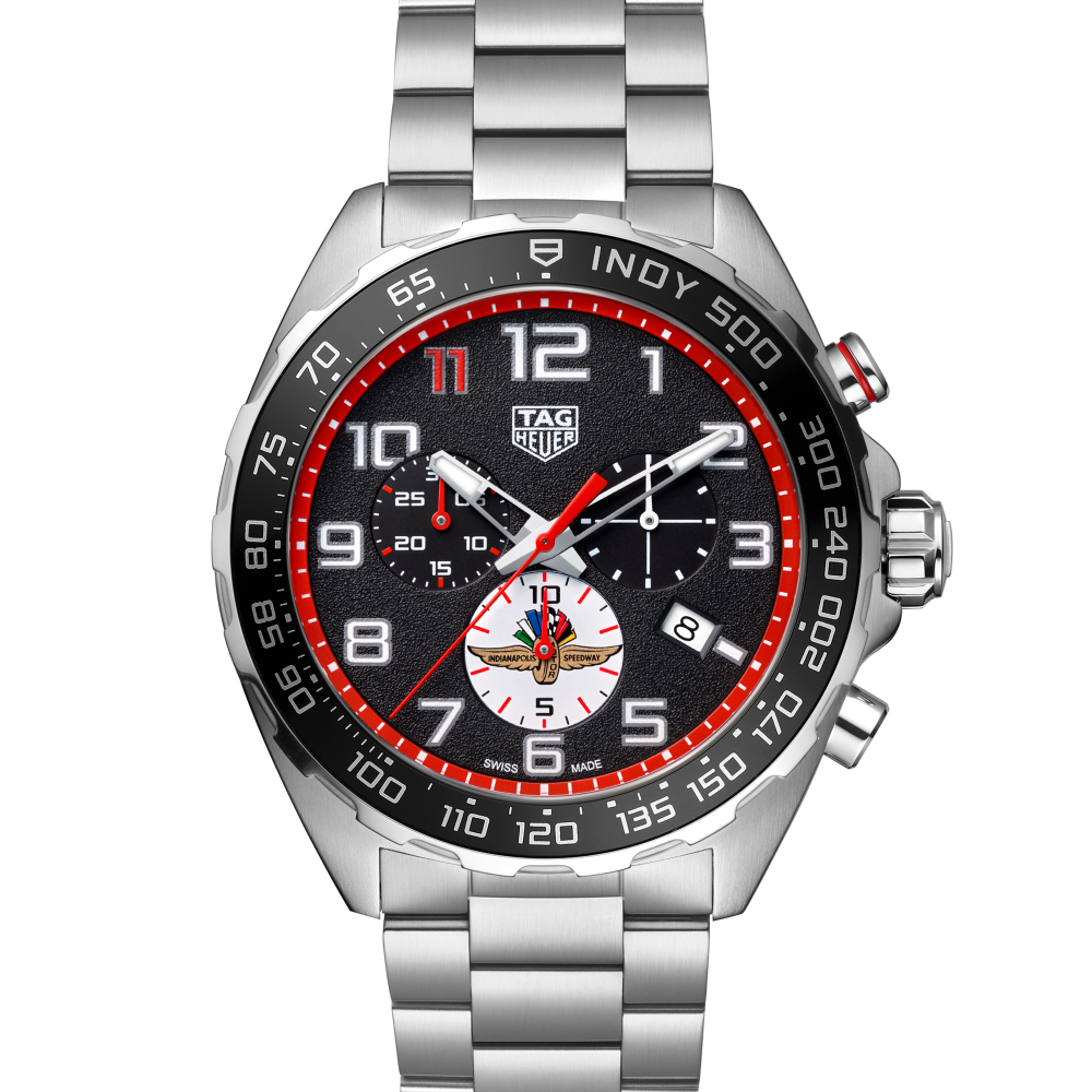 TAG Heuer Formula 1 Chronograph x Indy 500 Quartz, 43 mm, Steel Strap, Black Dial, CAZ101AW.BA0842-2