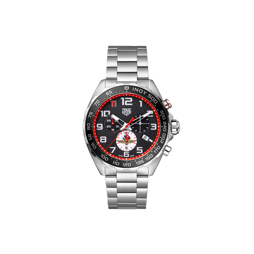 TAG Heuer Formula 1 Chronograph x Indy 500 Quartz, 43 mm, Steel Strap, Black Dial, CAZ101AW.BA0842