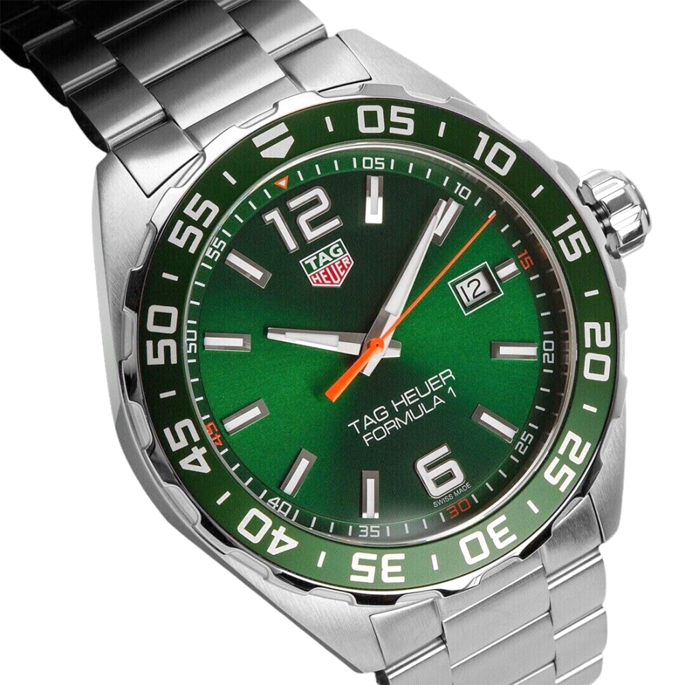 TAG Heuer Formula 1 Quartz Green Dial Watch for Men WAZ1017.BA0842-1