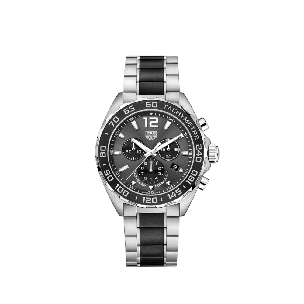 TAG Heuer Formula 1 Chronograph Quartz, 43 mm, Steel Strap, Black Dial Watch CAZ1011.BA0843