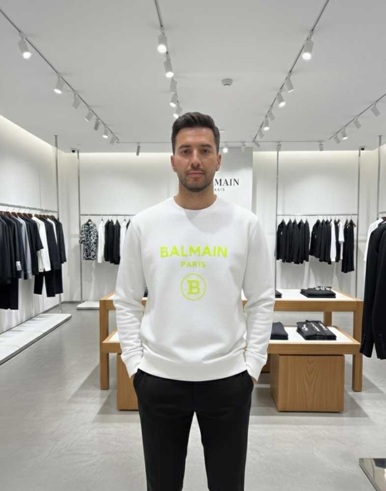 Balmain White Premium Quality Sweatshirt-thumb-0