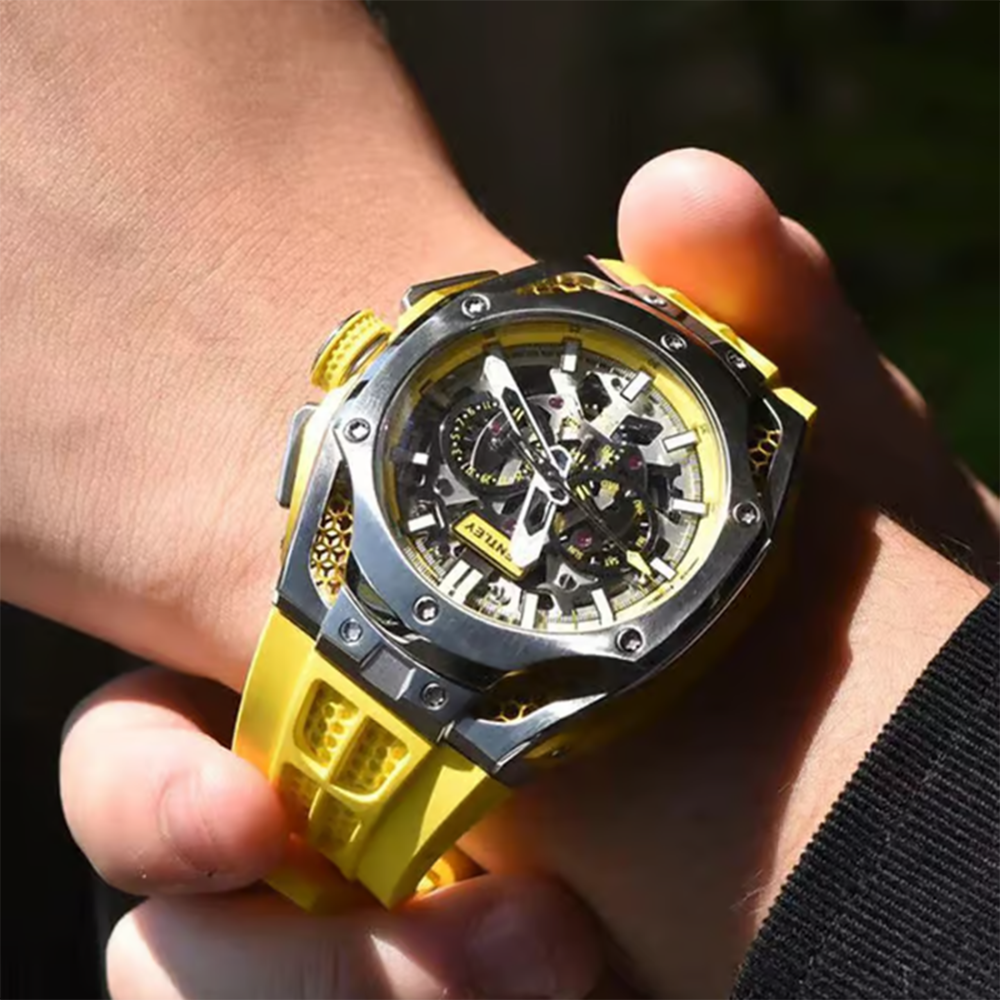 Bently The Opulence Automatic Yellow Accents Men 54 mm BL-50-56 Watch-6