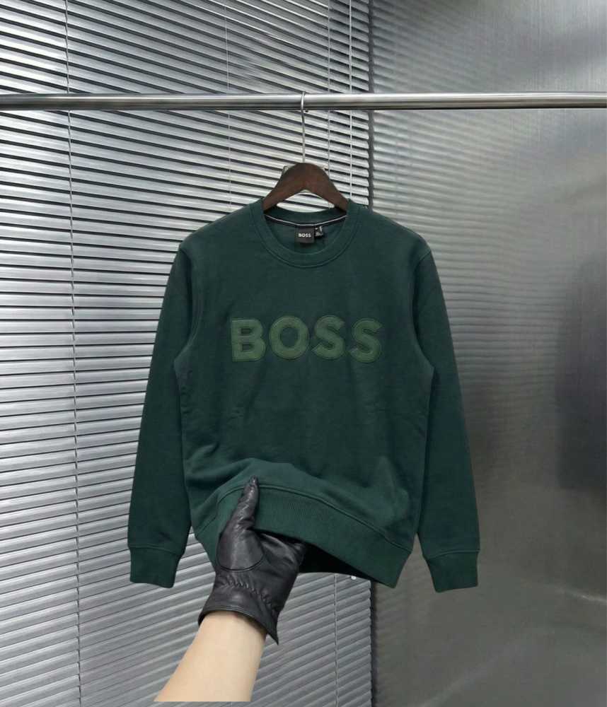 Boss Embroidery Green cotton Premium Quality Sweatshirt-2