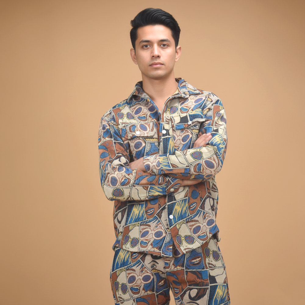 Amiri Printed Premium Men's Shirt & Pant Combo