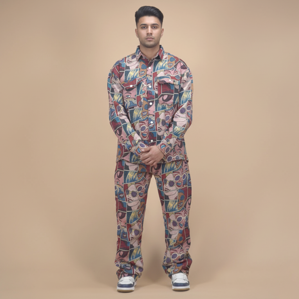Gucci Printed Premium Men's Shirt & Pant Combo