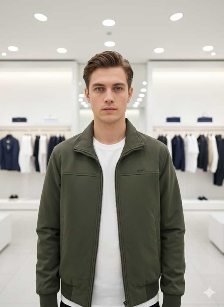 Gant Dark Green Premium Quality Imported Fabric Full Jacket-1