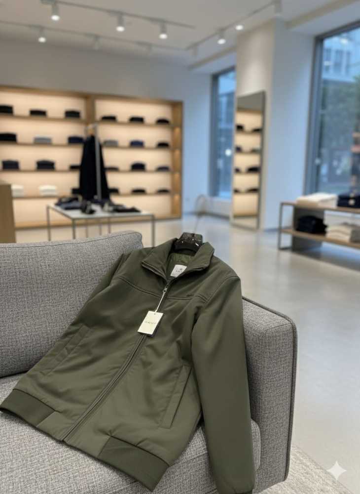 Gant Dark Green Premium Quality Imported Fabric Full Jacket-3