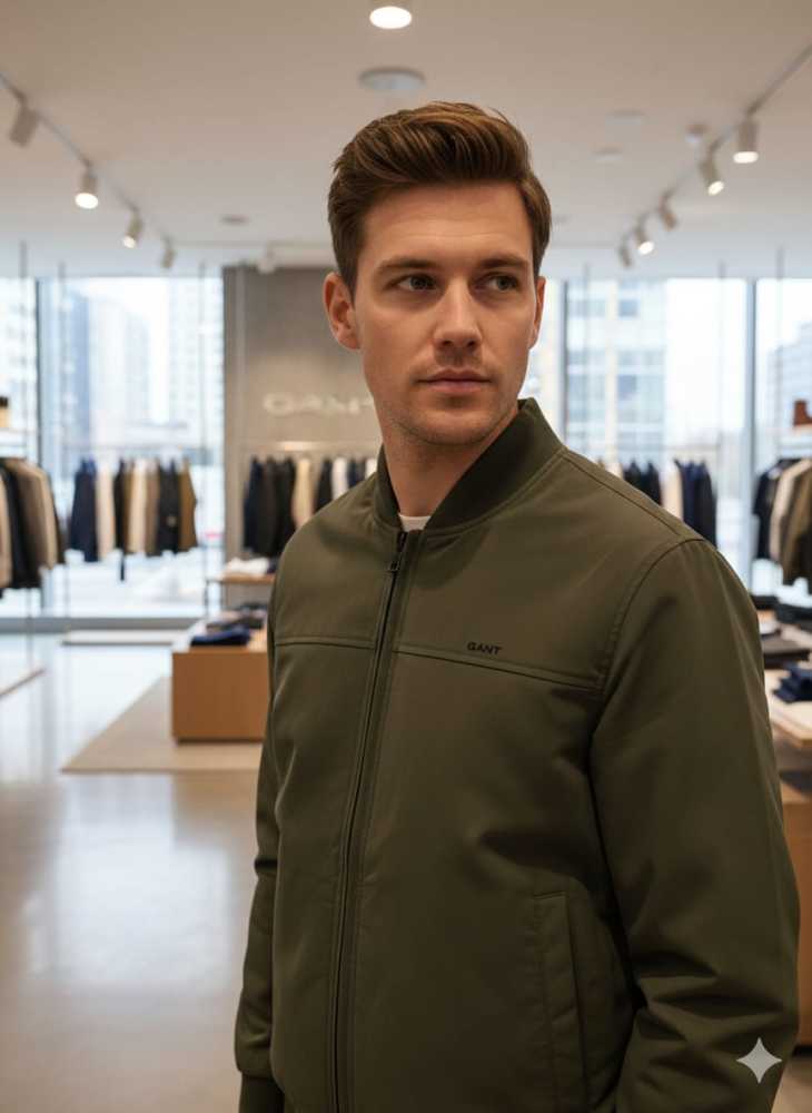 Gant Dark Green Premium Quality Imported Fabric Full Jacket-2