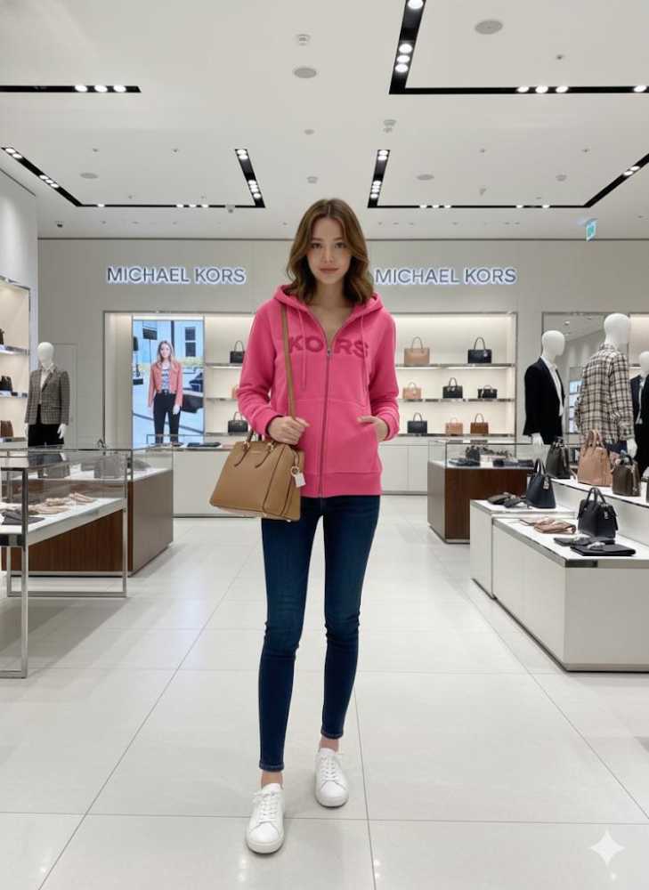 Michael Kors Pink Premium Quality Zipper