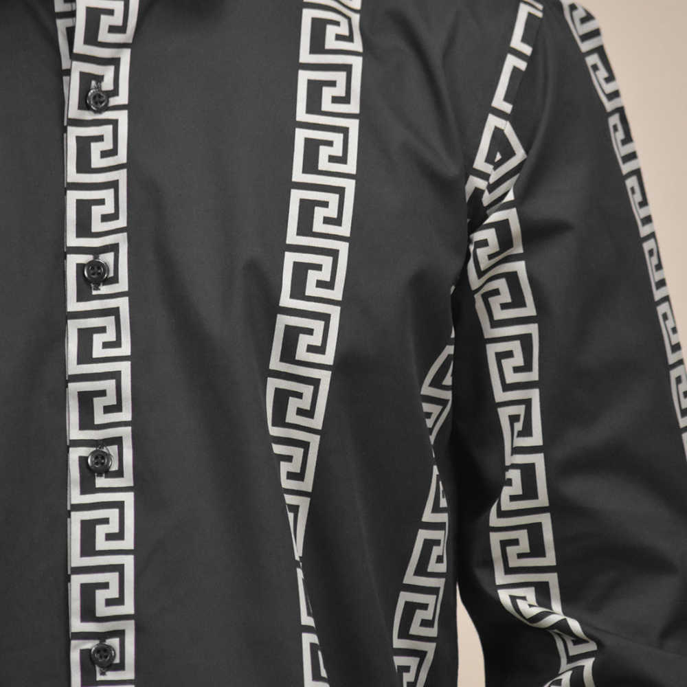 Versace Black logo Print Premium Shirt-thumb-4
