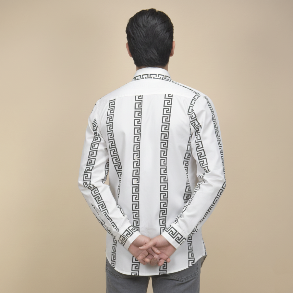 Versace White logo Print Premium Shirt-thumb-3