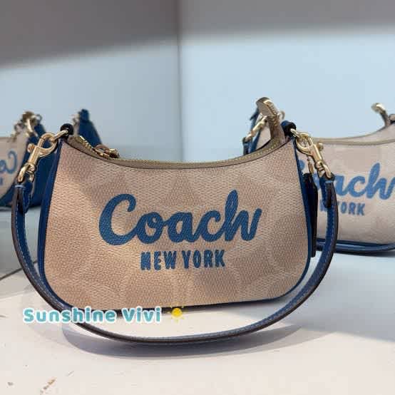 Coach Emboss Teri bold Logo Brown Hobo Bag