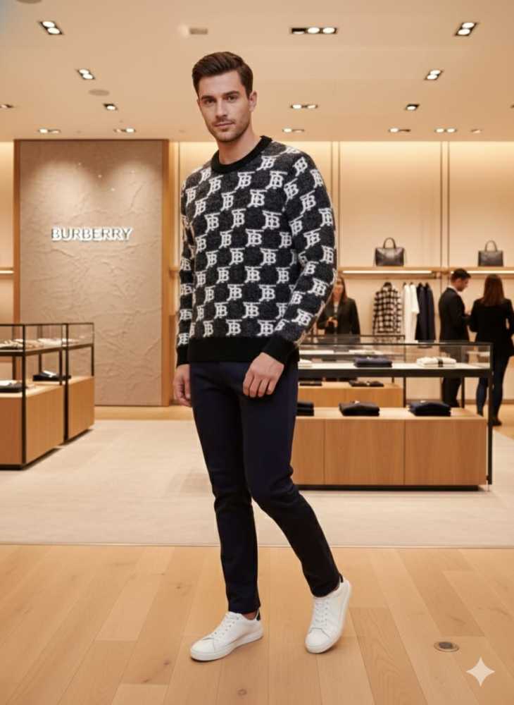 Burberry Black Authentic Quality Pullover-thumb-4