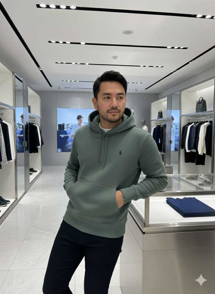 Ralph Lauren Green Embroidery Logo Hoodie