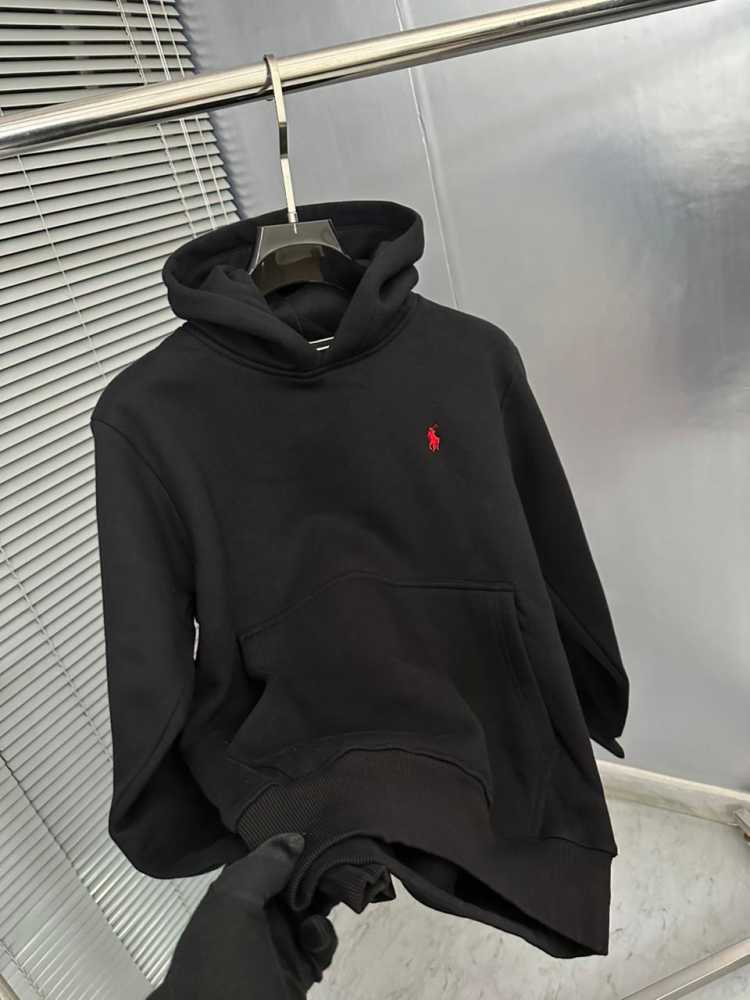 Ralph Lauren Black Embroidery Logo Hoodie-2