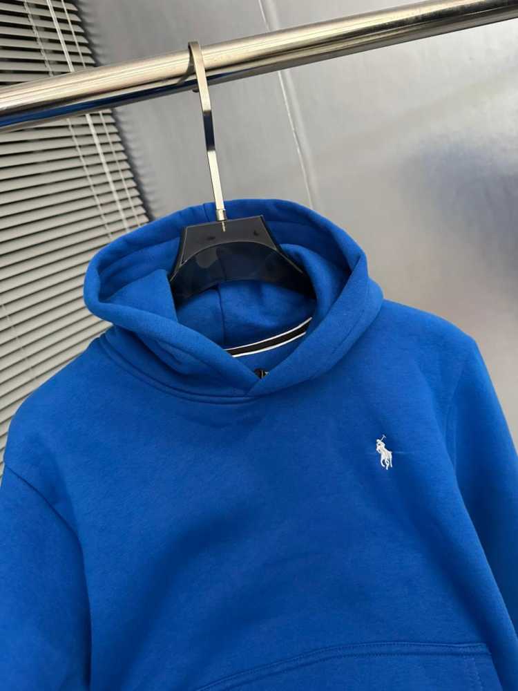 Ralph Lauren Blue Embroidery Logo Hoodie-2