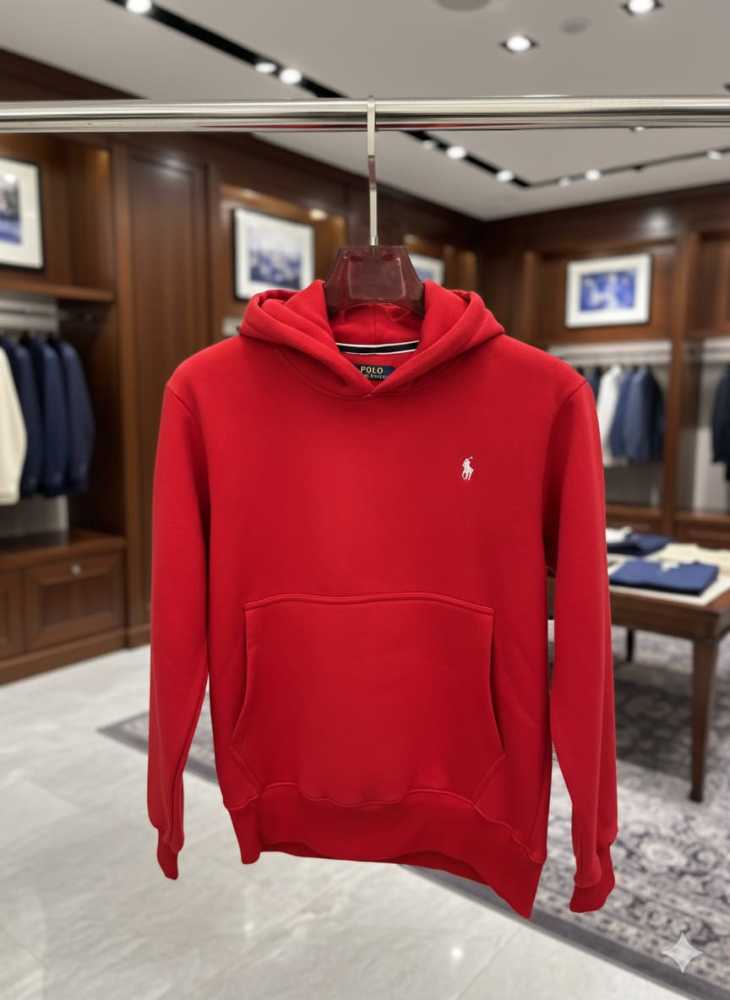 Ralph Lauren Red Embroidery Logo Hoodie-2