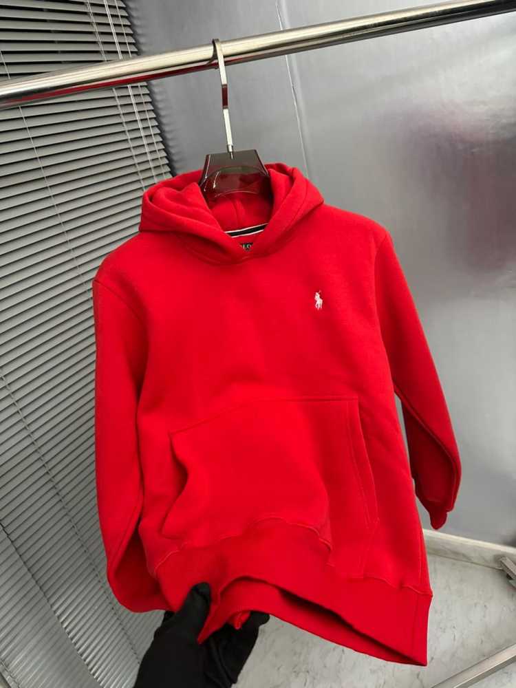 Ralph Lauren Red Embroidery Logo Hoodie-3