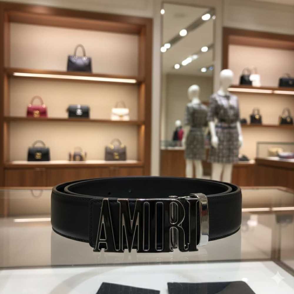Amiri Black Premium Quality Belt-1