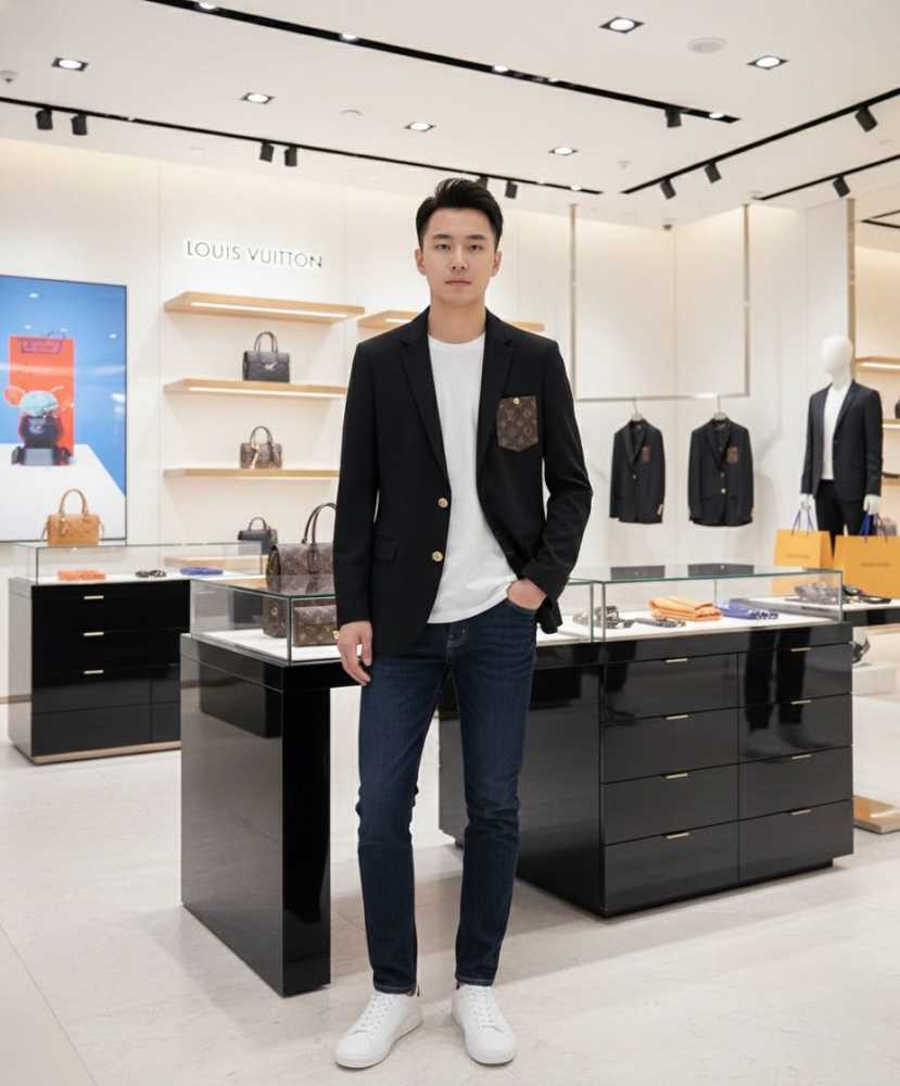 Louis Vuitton Paris Black Premium Quality Blazer