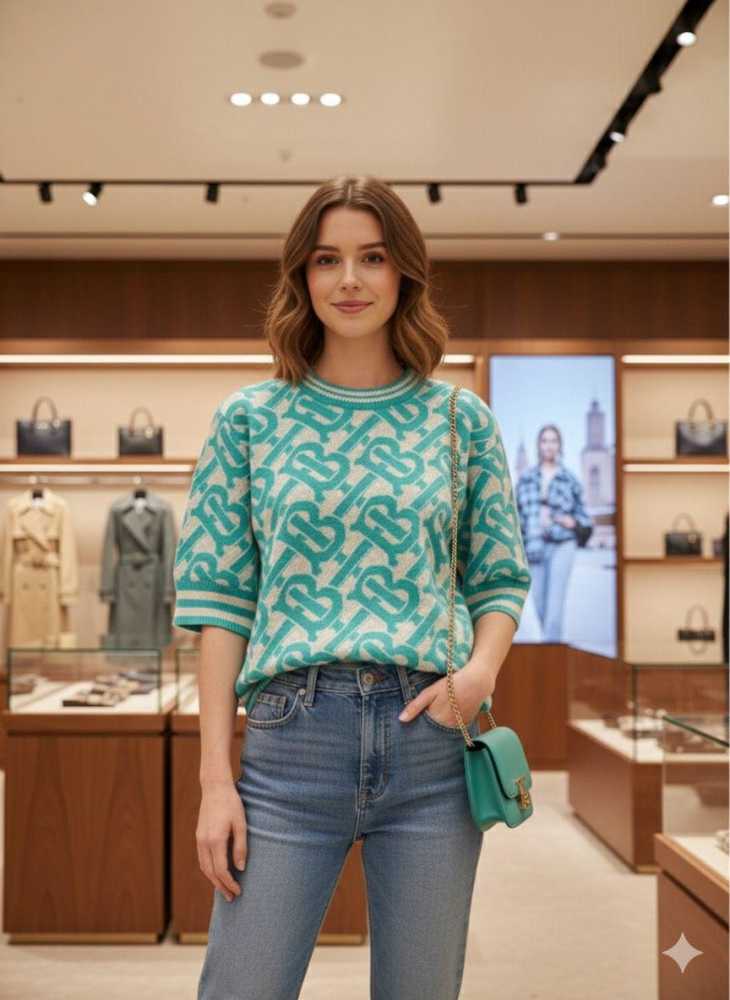 Burberry Blue Premium Quality Pullover