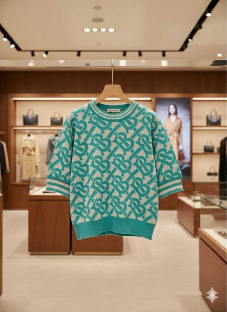 Burberry Blue Premium Quality Pullover-thumb-2