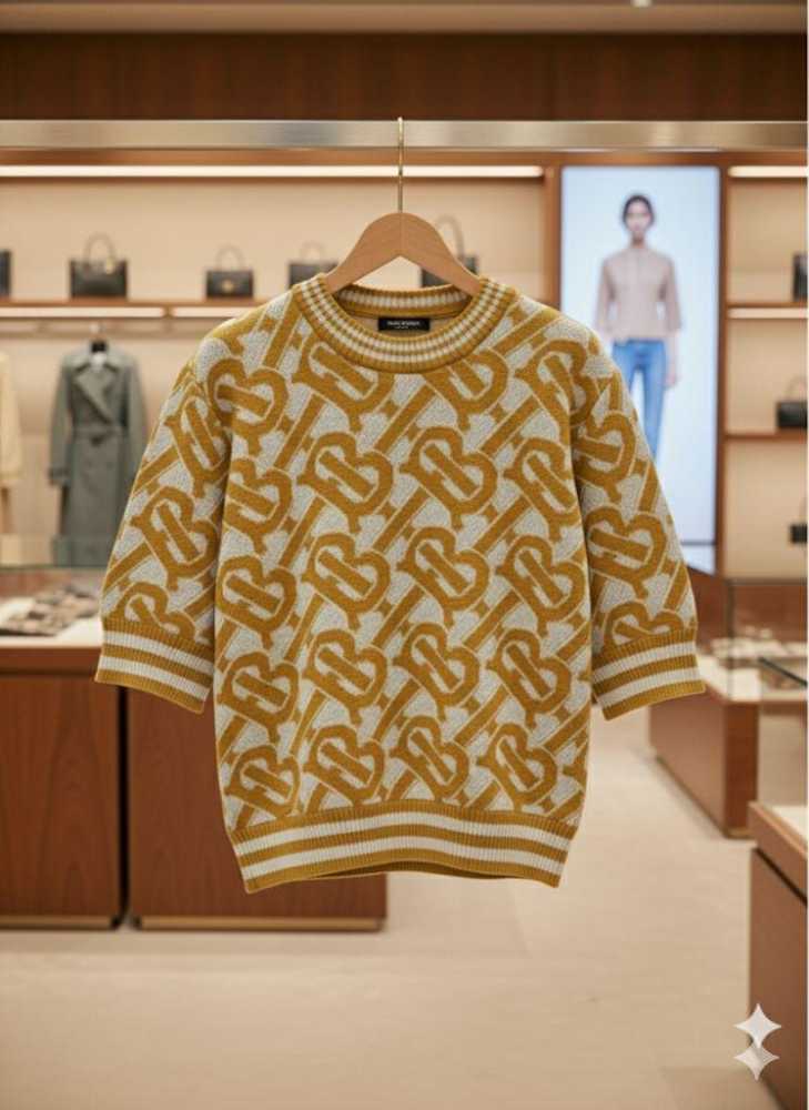 Burberry Yellow Premium Quality Pullover-thumb-1