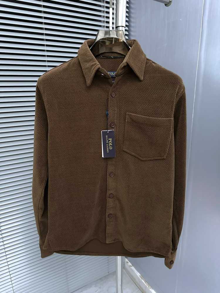 Ralph Lauren Embroidered Brown Premium Cotton Shirt-1