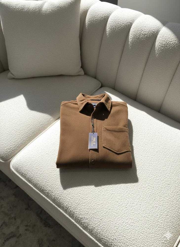 Ralph Lauren Embroidered Brown Premium Cotton Shirt-2