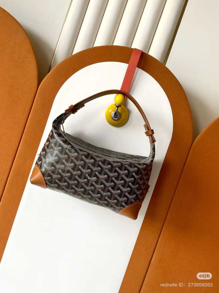 Goyard Bowling PM Black & Brown Toiletry Tote Bag