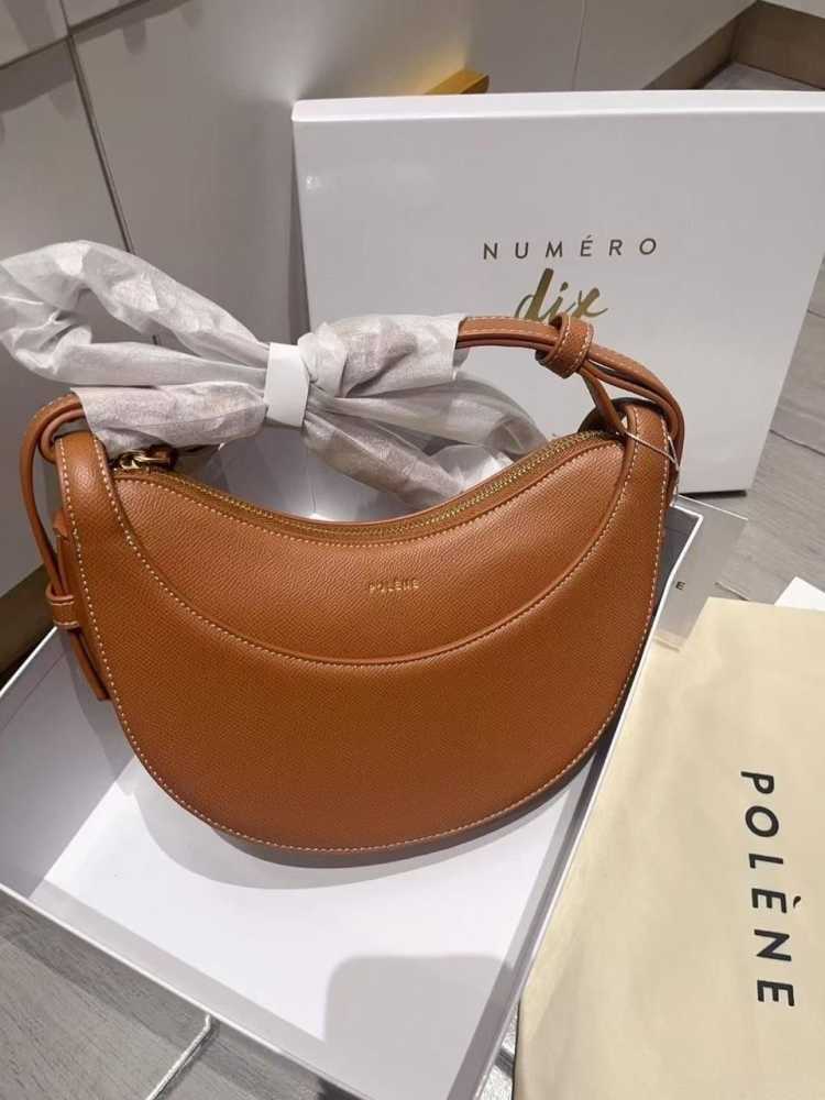 Polene Numero Dix Brown Hobo Bag