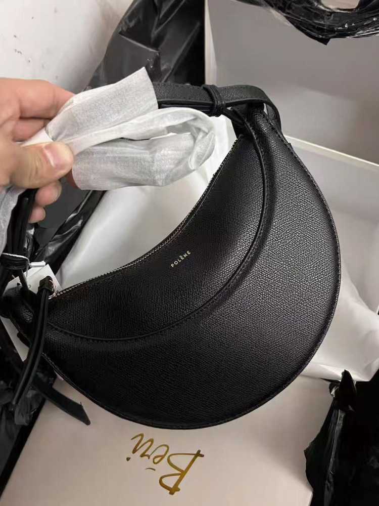 Polene Numero Dix Black Hobo Bag