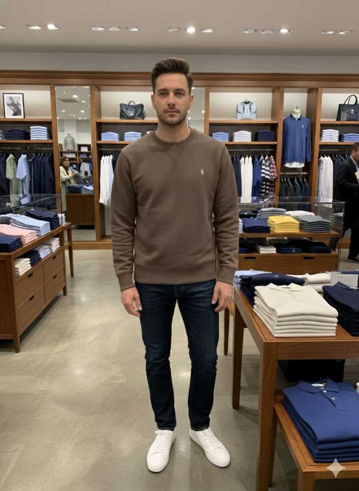 Ralph Lauren Dark Brown Premium Quality Sweatshirt