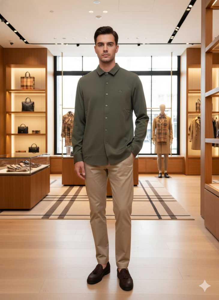 Burberry Green Premium Quality Shirt-1